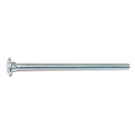 Midwest Fastener Carriage Bolt, Square Neck, 20 (Coarse), 4 in L, Steel, Zinc Plated, 100 PK 01061